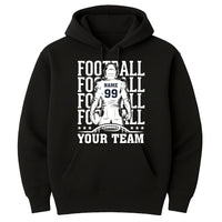 Football Team Hoodie, Custom Player Shirt, Football Mascot Hoodie