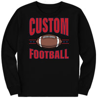 Personalized Mascot Long Sleeve Shirt, Football Custom Your Team Shirt, Varsity School Football Team Tee
