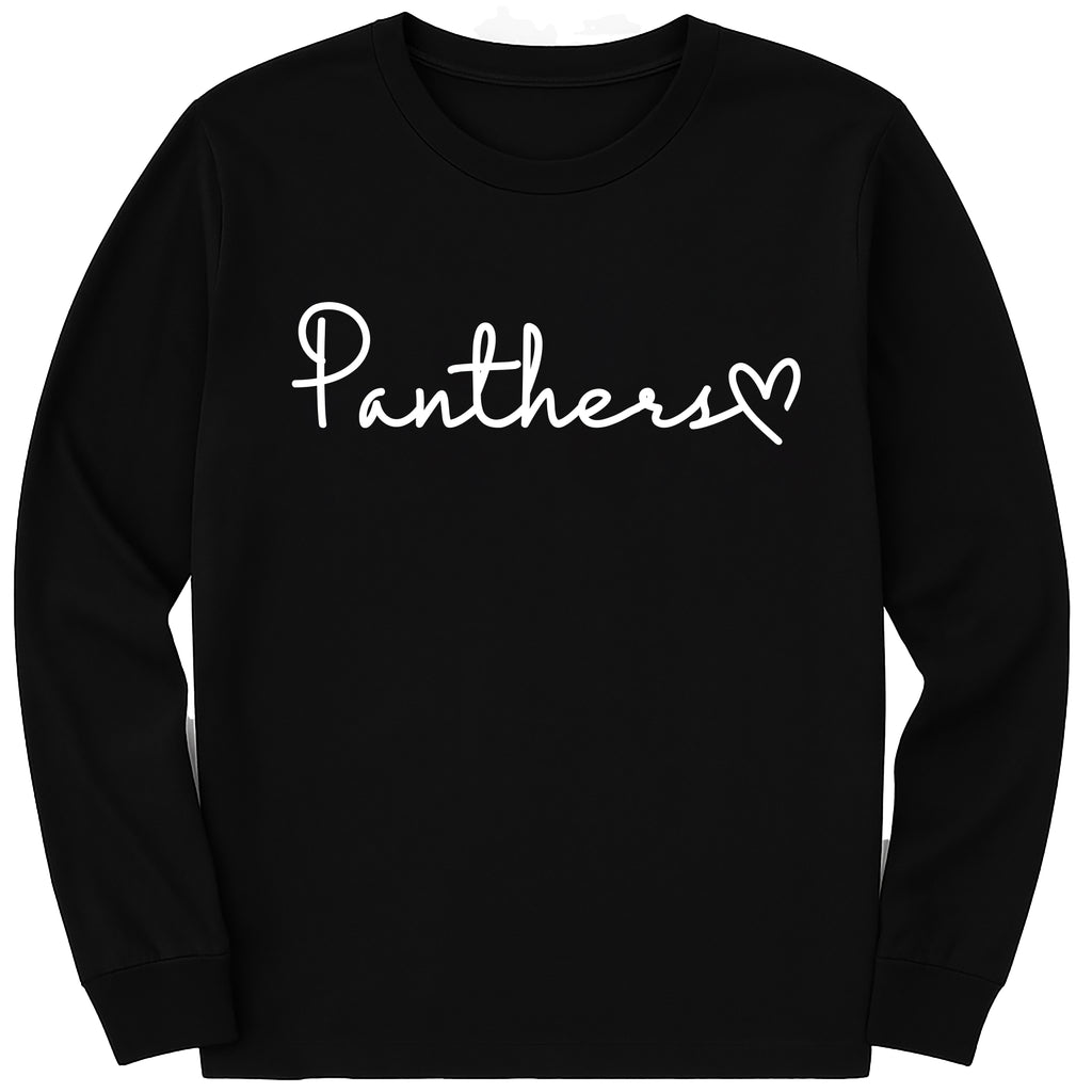 Custom Team Name with Heart Long Sleeve Shirt, School Spirit Wear Graphic Shirt, Personalized Football Team Tee