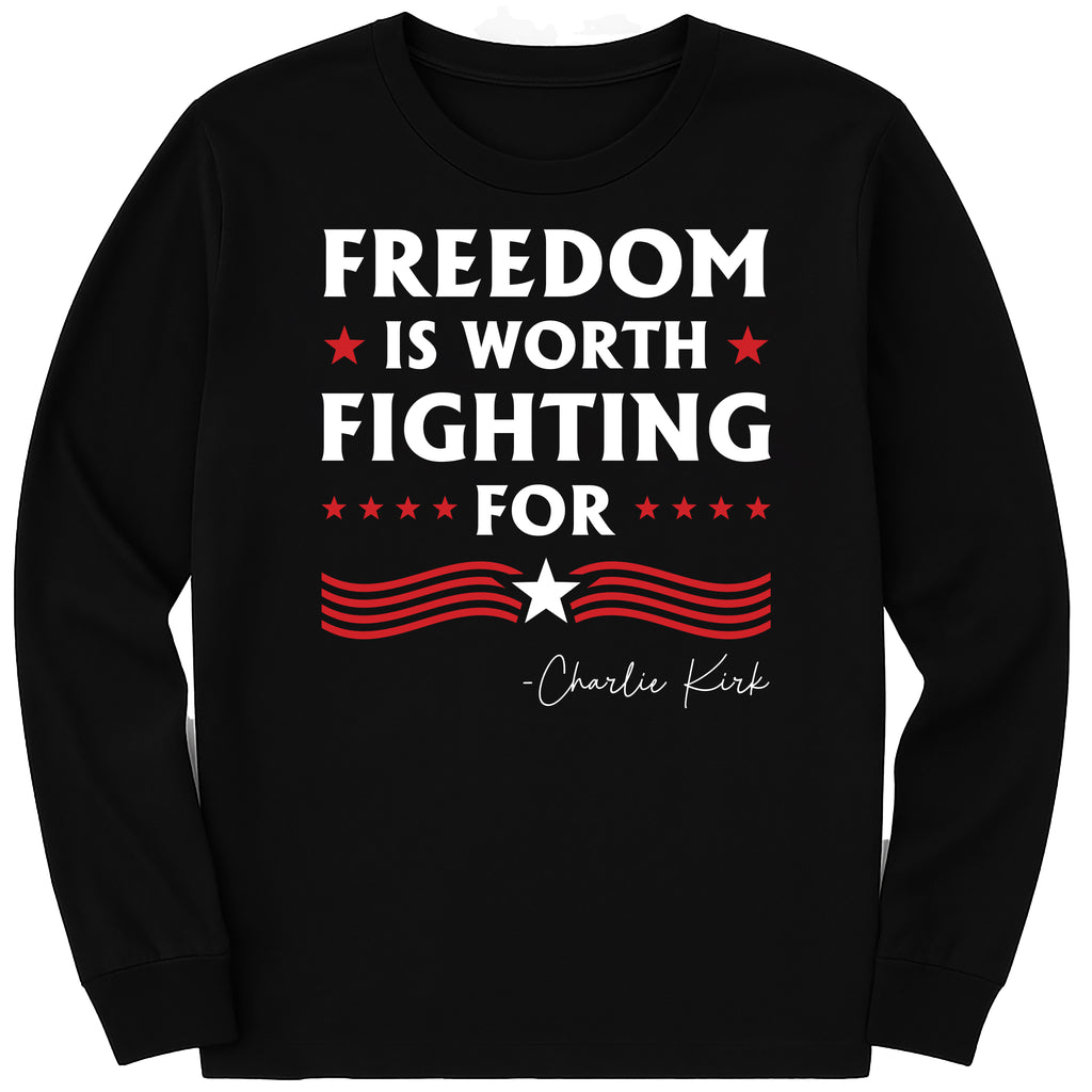 Justice for Charlie Long Sleeve Shirt, A True Patriot Charlie Kirk Shirt, Charlie Kirk Is My Hero Tee