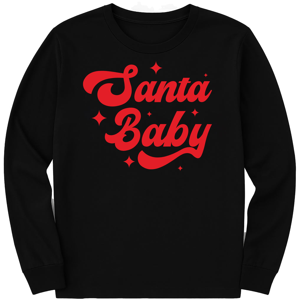 Santa Baby Long Sleeve Shirt, Santa Christmas Shirt, Preppy Christmas Tee