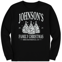 Personalized Family Christmas Long Sleeve Shirt, Matching Family Christmas Shirt, Custom Name Christmas Tee
