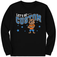 Custom Mascot Retro Long Sleeve Shirt, Booster School Spirit Shirt, Cheer Team Mascot Tee