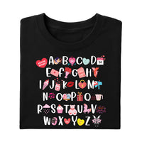 Teacher Valentine Shirt, Valentine’s Day Alphabet Shirt, Kindergarten Teacher Tee