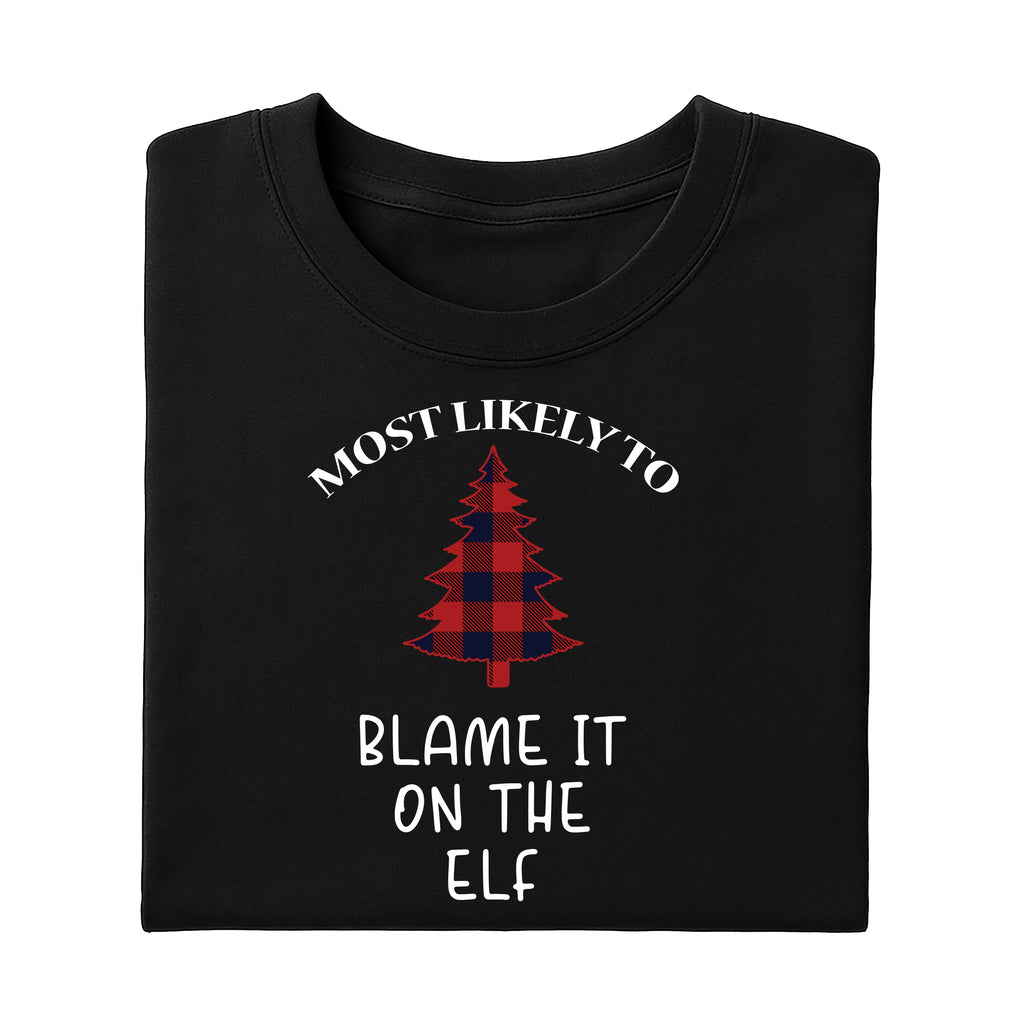 Family Christmas Shirt, Buffalo Plaid Most Likely To Shirt, Funny Christmas Party Tee