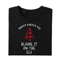 Family Christmas Shirt, Buffalo Plaid Most Likely To Shirt, Funny Christmas Party Tee