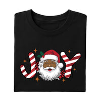Black Santa Christmas Shirt, Retro Black Santa Christmas Shirt, Joy Holiday Tee