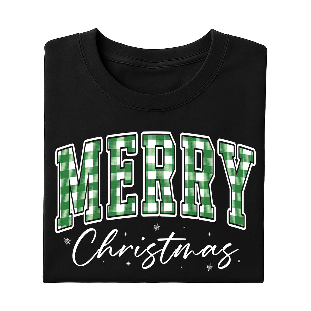 Merry Christmas Shirt, Buffalo Plaid Shirt, Christmas Family Tee