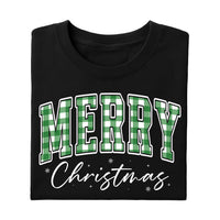 Merry Christmas Shirt, Buffalo Plaid Shirt, Christmas Family Tee