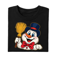 Snowman Shirt, Trendy Christmas Design Shirt, Preppy Girly Holiday Tee