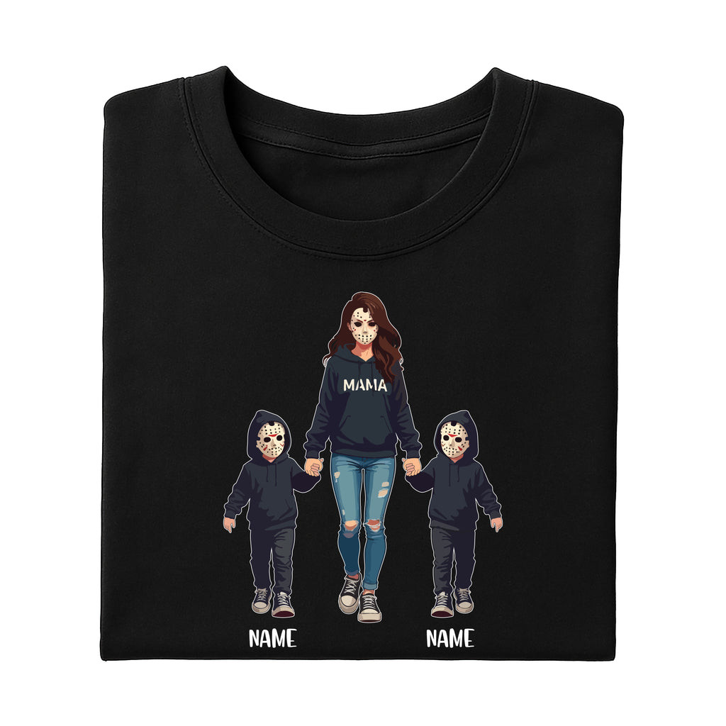 Halloween Horror Mama Shirt, Custom Kids Name Shirt, Custom Spooky Mama Tee