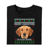 Custom Pet Photo Ugly Christmas Shirt, Funny Animal Lover Gift, Personalized Pet Face Tee, Unisex Holiday Shirt