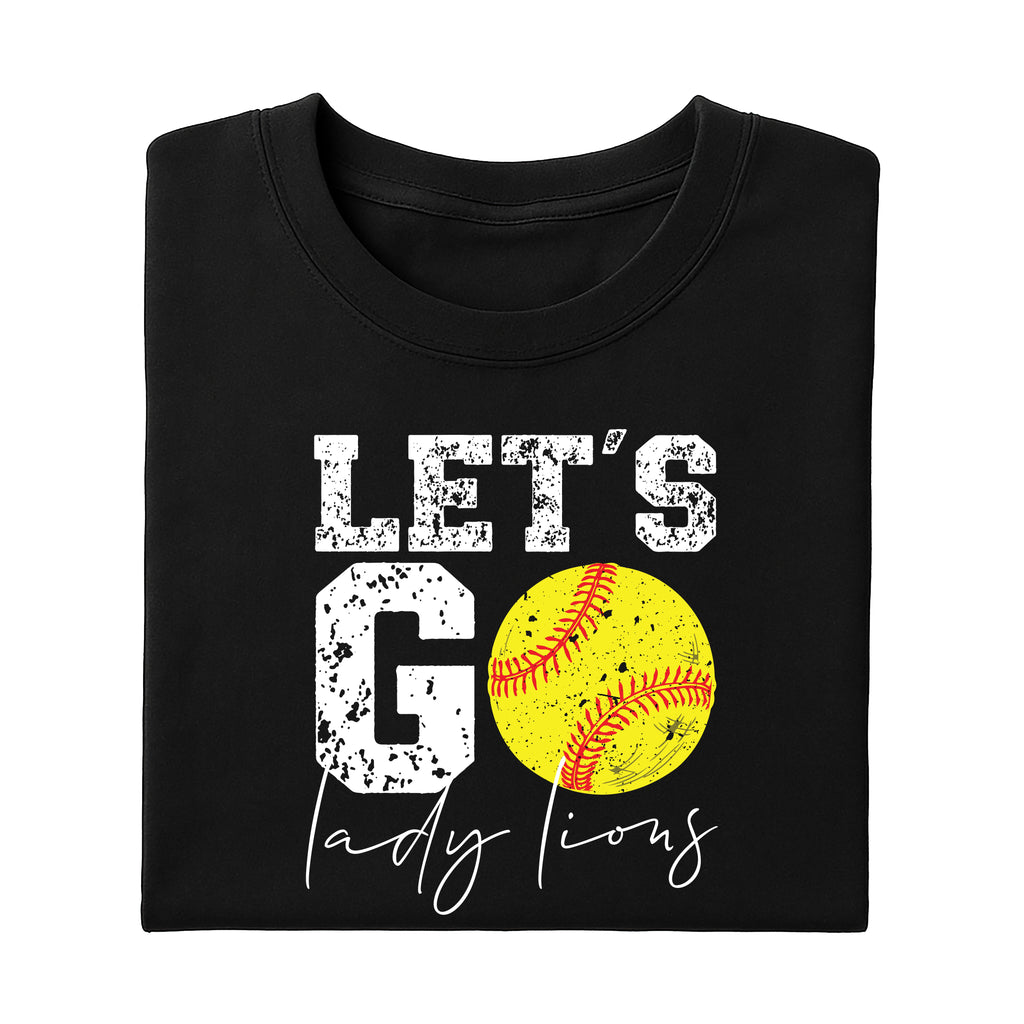 Let’s Go Softball Shirt with Team Name, Custom Softball Mom Shirt, Personalized Softball Spirit Wear Tee