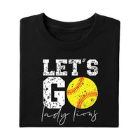 Let’s Go Softball Shirt with Team Name, Custom Softball Mom Shirt, Personalized Softball Spirit Wear Tee