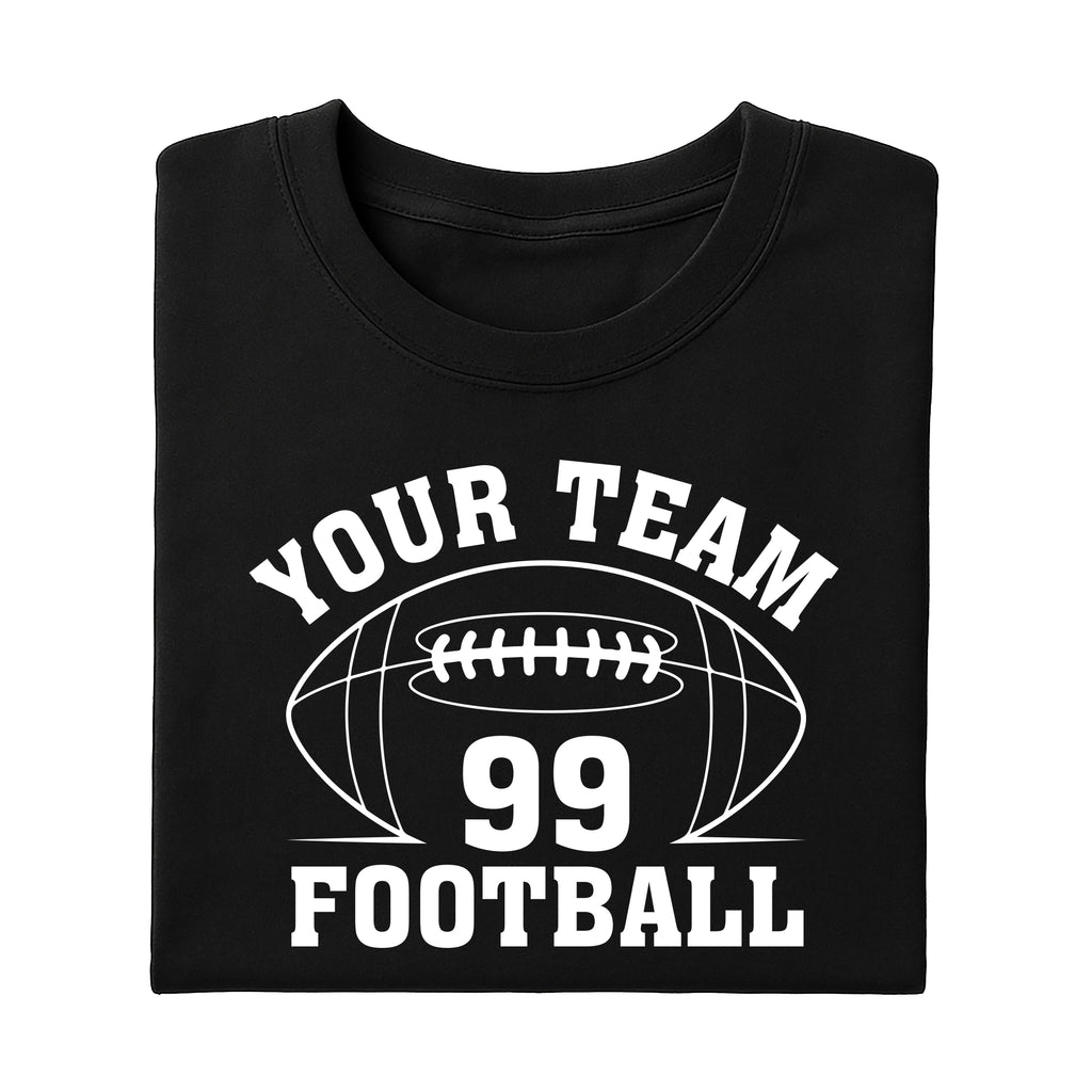Custom Football Team Name and Number Shirt, Personalized Game Day Football Tee