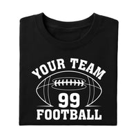Custom Football Team Name and Number Shirt, Personalized Game Day Football Tee