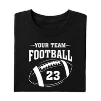 Custom Football Team Name and Number Shirt, Personalized Game Day Football Tee