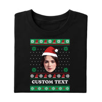 Personalized Photo Ugly Christmas Shirt, Custom Face Shirt, Funny Ugly Christmas Tee