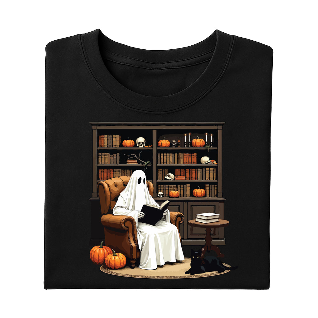 Halloween Ghost Book Reading Shirt, Retro Bookish Halloween Shirt, Boo Ghost School Tee