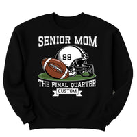 Senior Football Mom Sweatshirt, Custom Name and Number Shirt, Game Day Sweatshirt