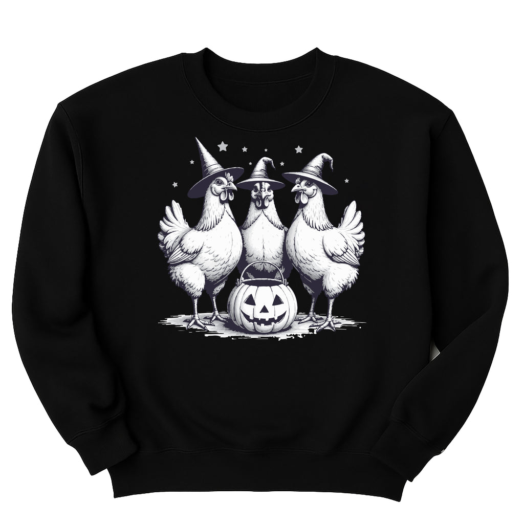 Chicken Witches Funny Halloween Sweatshirt, Vintage Chicken Witch Sweatshirt