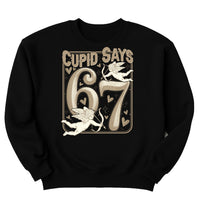 Cupid Days 67 Retro Love Sweatshirt, Funny 6 7 Valentines Day Tee, 6 7 Number Meme Sweatshirt