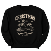 Custom Tropical Family Christmas Sweatshirt, Personalized Matching Family Christmas Shirt, Beach Christmas Palm Tree Sweatshirt
