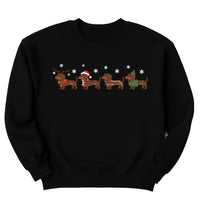 Dachshund Christmas Sweatshirt, Wiener Dog Holiday Shirt, Cute Christmas Dog Sweatshirt