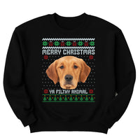 Custom Pet Photo Ugly Christmas Sweatshirt, Funny Animal Lover Gift, Personalized Pet Face Sweatshirt