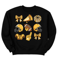 Custom Football Bow School Spirit Sweatshirt, Football Mom Shirt, Football Grandparent Sweatshirt
