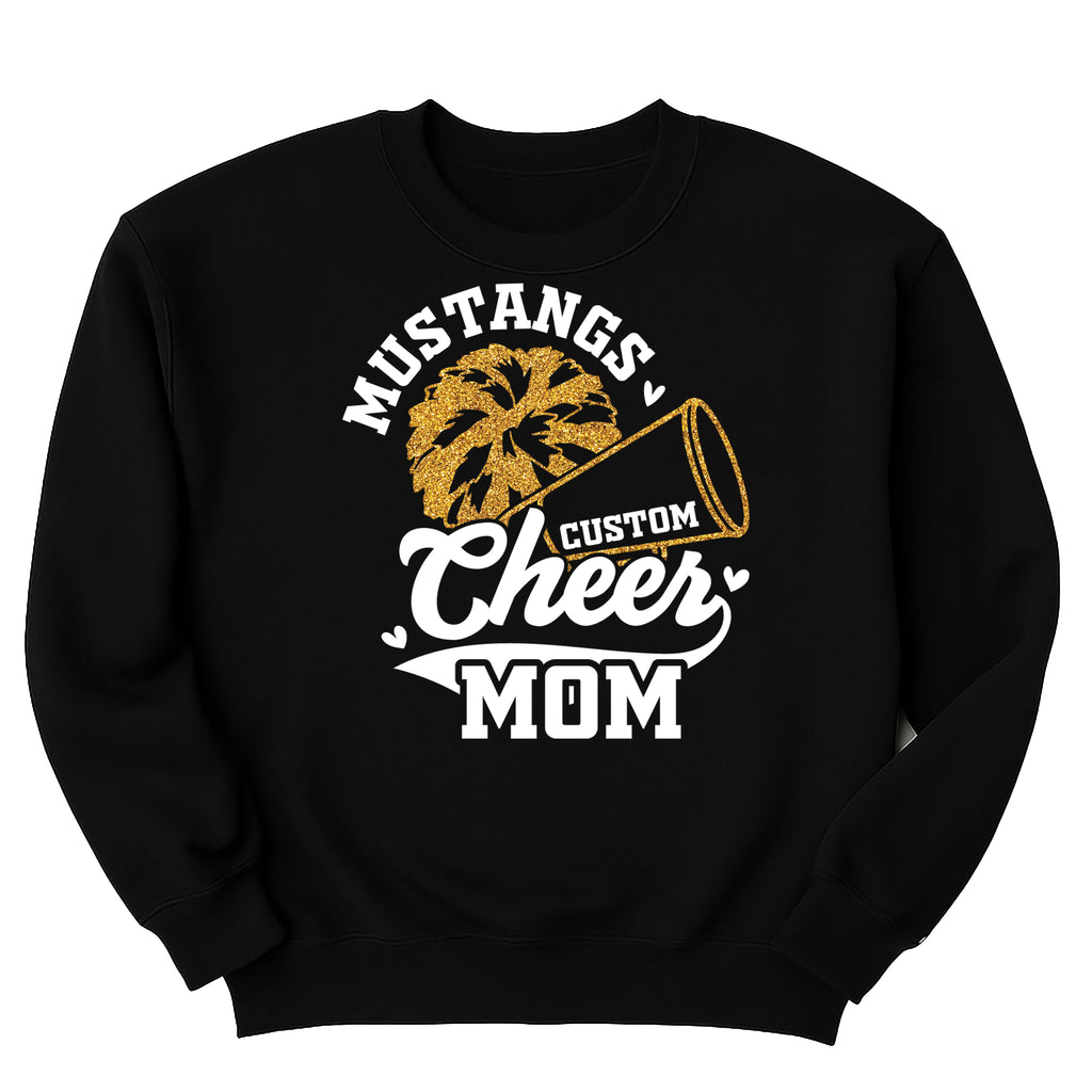 Cheer Mom Sweatshirt, Custom Cheer Shirt, Unisex Custom Name Sweatshirt