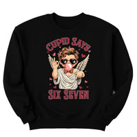 Cupid Says 67 Sweatshirt, Vintage Cherub Valentine Shirt, Funny 67 Valentine Sweatshirt