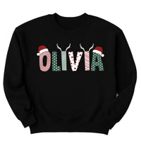 Custom Name Christmas Sweatshirt, Family Crew Matching Shirt, Personalized Christmas Sweatshirt