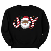Black Santa Christmas Sweatshirt, Retro Black Santa Christmas Shirt, Joy Holiday Sweatshirt