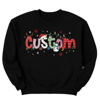 Personalized Christmas Sweatshirt, Christmas Name Shirt, Custom Alphabet Christmas Tee, Girls Name Christmas Sweatshirt