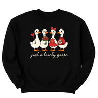 Cute Lovely Goose Coquette Sweatshirt, Valentine Goose Shirt, Duck Valentines Sweatshirt