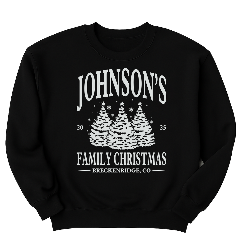 Personalized Family Christmas Sweatshirt, Matching Family Christmas Shirt, Custom Name Christmas Sweatshirt