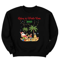 Tropical Family Christmas Sweatshirt, Matching Hawaiian Santa Shirt, Family Christmas Sweatshirt