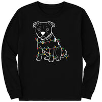 Cute Christmas Dog Long Sleeve Shirt, Pitbull Holiday Shirt, Family Xmas Tee