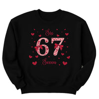 67 Valentine’s Day Sweatshirt, Funny 6-7 Meme Shirt, Cute Couple Sweatshirt