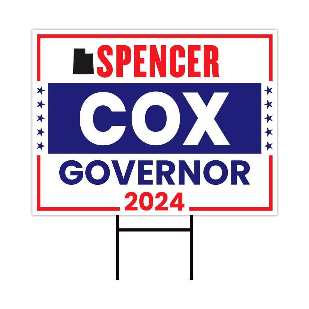 a sign that says spencer cox government