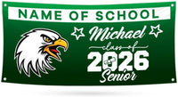 Graduation 2026 Personalized Banner Sign - 13 Oz Heavy Duty Waterproof Class of 2026