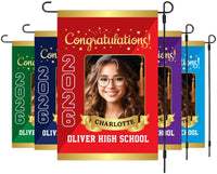 Personalized Graduation Garden Flag with Photo, Double Sided, Custom Name & School, Graduation Decoration 2026 Yard Sign, Class of 2026 Flag