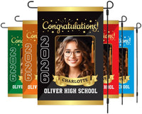 Personalized Graduation Garden Flag with Photo, Double Sided, Custom Name & School, Graduation Decoration 2026 Yard Sign, Class of 2026 Flag