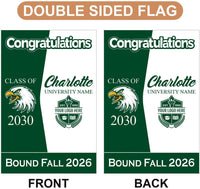 Personalized College Bound Garden Flag, Double Sided Future Graduate Custom Decor, University Bound Yard Sign, Class of 2026 Graduation Flag