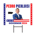 a political sign with a picture of a man in a suit