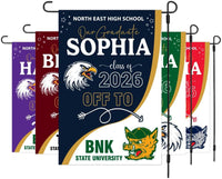 Personalized College Bound Garden Flag, Double Sided Future Graduate 2026 Custom Decor, University Bound Yard Sign, Class of 2026 Graduation Flag