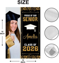 Personalized Graduation Garden Flag with Photo, Double Sided, Custom Name & School, Senior Graduation 2026 Yard Sign, Class of 2026 Flag