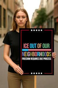 ICE Equals American Gestapo Protest Sign, Anti-Trump Resistance, Political Activist Poster, Rally Sign, Resist Fascism Protest Poster