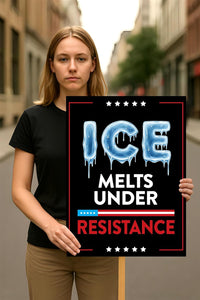 ICE Equals American Gestapo Protest Sign, Anti-Trump Resistance, Political Activist Poster, Rally Sign, Resist Fascism Protest Poster